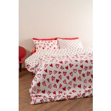 Soley Mix & Match Lover Kırmızı %100 Pamuk Tek Kişilik Nevresim Seti