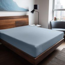 Soley Mix & Match Plain Mavi %100 Pamuk Ranforce 160x240 cm Tek Kişilik Düz Çarşaf