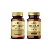 Solgar Gentle Iron 17 mcg 90 Kapsül + Solgar Selenium 100 Tablet
