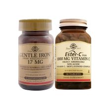 Solgar Gentle Iron 17 mg 90 Kapsül + Solgar Ester C Plus 1000 mg 30 Tablet