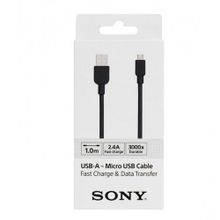 Sony CP-AB100 100cm Micro Usb 2.4a Hızlı Şarj Ve Siyah Data Kablosu