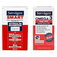 Sorvagen Smart Sitikolin 30 Kapsül + Omega 3 High DHA 50 Kapsül