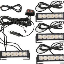 Space LAPA196 Power LED 4'lü Sarı Beyaz 12-24 V Çakar Lamba