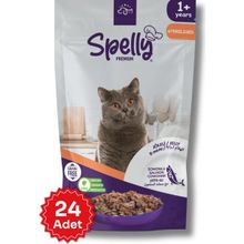 Spelly 24 adet x Spelly Premium Kısırlaştırılmış Kedi Yaş Mama - Somon (85gr)