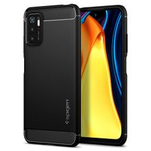 Spigen ACS03367 Rugged Armor Matte Black Xiaomi Redmi Note 10 5G / Poco M3 Pro 5G Kılıf