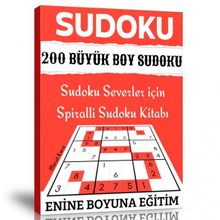 Spiralli Büyük Boy Sudoku Kitabı Enine Boyuna Eğitim