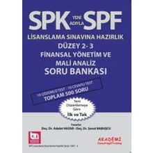 SPK Yeni Adıyla SPF Lisanslama Sınavına Hazırlık Düzey 2-3 Finansal Yönetim ve Mali Analiz Soru Bankası - Adalet Hazar Şenol Babuşcu