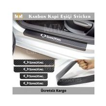 Ssangyong 4 Adet Karbon Kapı Eşiği Sticker