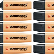 Stabilo Boss Original 10'lu Paket, Yumuşak Turuncu Pastel Fosforlu Kalem,