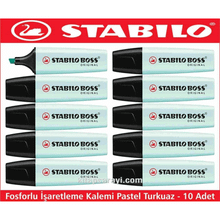Stabilo Boss Original Pastel Turkuaz Fosforlu Kalem 10 Adet
