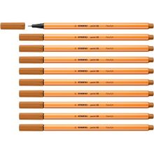 Stabilo Point 88 Fineliner 10'lu Koyu Toprak Rengi Kalem