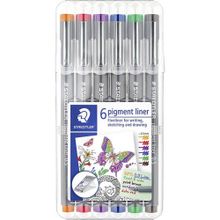 Staedtler 30805-SSB6 Pigment Liner Karışık Renk 0.5 mm 6'li Set Kalem
