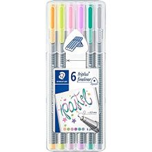 Staedtler 334 SB6CS102 Pastel Renk 0.3 mm 6'lı Set Triplus Üçgen Fineliner