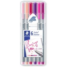 Staedtler SB6CS6 334 Triplus 0.3 mm 6'lı Flamingo Fineliner Kalem