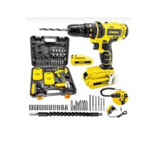 Stanrayf 52 W 6ah Germany Lion Otomatik Çelik Şanzman Çift Aklü Darbeli Şarjlı Matkap+27 Pcs Uç Set
