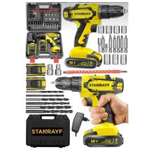 Stanrayf Germany 58 W 6AH 13 MM Germany Metal Şanzıman Çift Akülü Darbeli Şarjlı Matkap