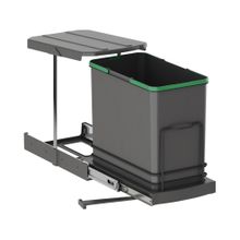Starax S-2571-A Teleskopik Raylı Plastik 24 lt Antrasit Çöp Kovası