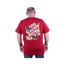 Starbattal 23107 Bordo Büyük Beden Erkek T-shirt