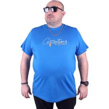 Starbattal 23113 Saks Büyük Beden Erkek T-shirt
