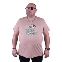 Starbattal 23114 Bej Büyük Beden Erkek T-shirt
