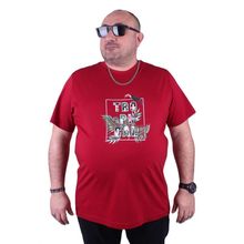 Starbattal 23114 Bordo Büyük Beden Erkek T-shirt