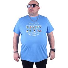Starbattal 23115 Mavi Büyük Beden Erkek T-shirt