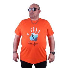 Starbattal 23117 Büyük Beden Turuncu Erkek T-shirt