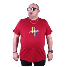 Starbattal 23121 Bordo Büyük Beden Erkek T-shirt