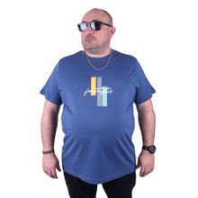 Starbattal 23121 İndigo Büyük Beden Erkek T-shirt