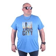 Starbattal 23125 Mavi Büyük Beden Erkek T-shirt
