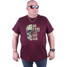 Starbattal 23126 Bordo Büyük Beden Erkek T-shirt