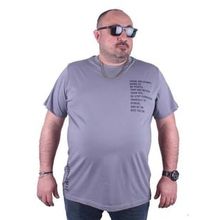Starbattal 23128 Gri Büyük Beden Erkek T-shirt