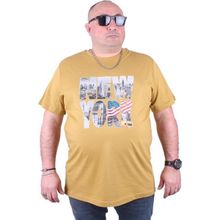 Starbattal 23129 Hardal Büyük Beden Erkek T-shirt