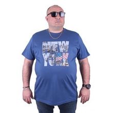 Starbattal 23129 İndigo Büyük Beden Erkek T-shirt