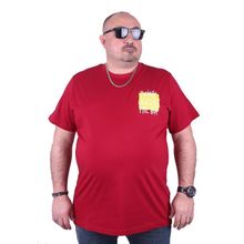Starbattal 23137 Bordo Büyük Beden Erkek T-shirt