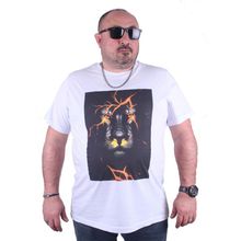 Starbattal 23138 Beyaz Büyük Beden Erkek T-shirt