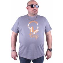 Starbattal 23172 Gri Büyük Beden Erkek T-shirt