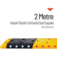 Starçelik 2 Metre Klasik Hız Kesici Set Kapaklı Plastik Yol Kasisi
