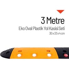 Starçelik 3 Metre Eko Oval Plastik Hız Kesici Set Yol Kasisi