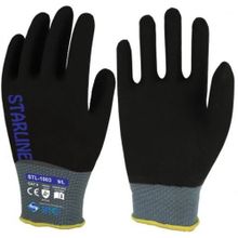Starline STL-1003 Gri-Siyah Köpük Nitril İş Eldiveni