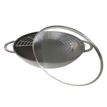 Staub 37 Cm Izgara Aparatlı Döküm Wok Tencere