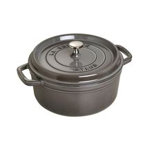 Staub 405002460 Yuvarlak 24 cm Gri Döküm Tencere