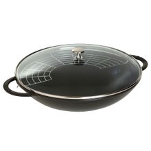 Staub Wok Cam Kapaklı 37 Cm Siyah Tencere