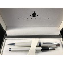 Steelpen 287 Capital Beyaz Dolma-Tükenmez Kalem Seti
