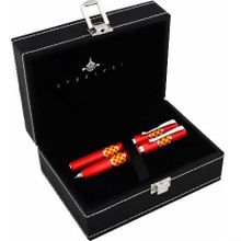 Steelpen 8602 Force Sarı-Kırmızı Dolma-Tükenmez Kalem Seti
