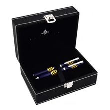Steelpen 8603 Force Sarı-Lacivert Dolma-Tükenmez Kalem Seti