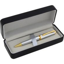 Steelpen 925 Gıza Tükenmez Kalem Gold Krom Desenli