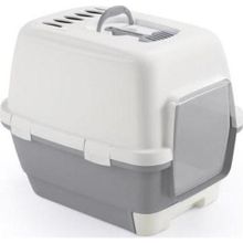 Stefanplast Cathy Clever & Smart Gri-Beyaz 58x45x48 cm Kedi Tuvaleti