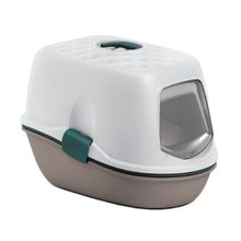 Stefanplast Furba Top Chic Beyaz Bej 58.5x39.4x42 cm Elekli Kapalı Kedi Tuvaleti