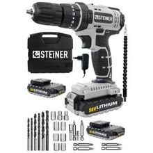 Steiner Germany Technology 58 V 5 Ah Metal Şanzıman Çift Lithium Akü Şarjlı Vidalama Matkap + Set